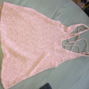 Blush pink american eagle cross back sweater tank!
